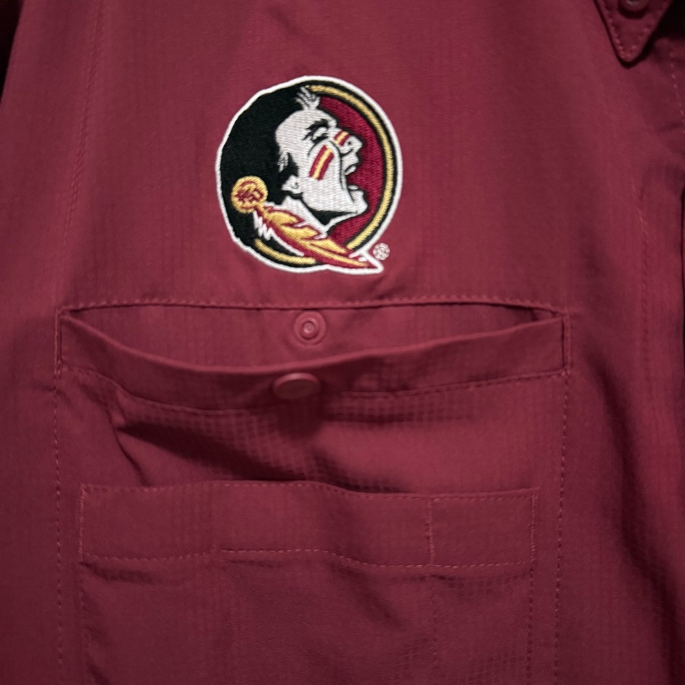 Columbia PFG, men’s Florida State University garnet fishing shirt size XXL - Picture 10 of 13